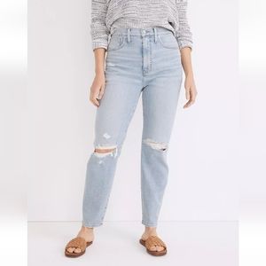 MADEWELL The MomJean Lowden Wash Ripped Edition Size 28